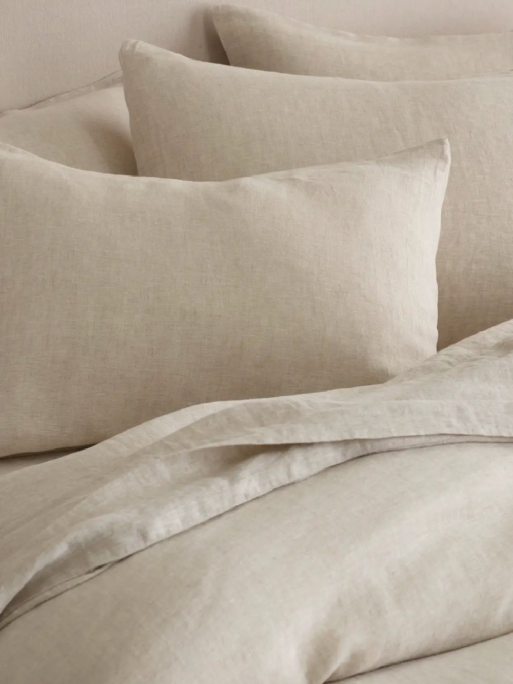 Quince European Linen Duvet Cover Set full/queen standard shams Natural Chambray - Picture 2 of 5